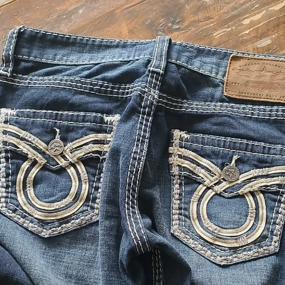 Big Star Blue Relaxed Jeans with Ornate Stitching - Picture 4 of 5